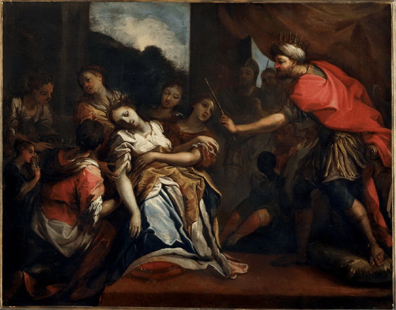 Ester sviene dinanzi ad Assuero - Museo Civico Pinacoteca Crociani, Montepulciano